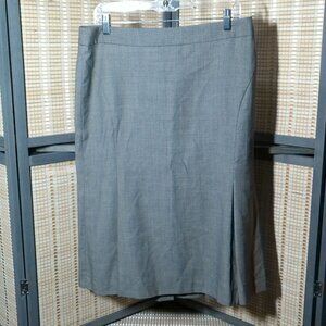 Loft Midi Black and White Micro-checkered Skirt with Pleats